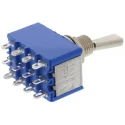 APEM Toggle Switch Panel Mount On-On 4PDT Solder Terminal 30V DC 250V AC 5666A9