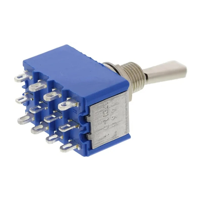 APEM Toggle Switch Panel Mount On-On 4PDT Solder Terminal 30V DC 250V AC 5666A9