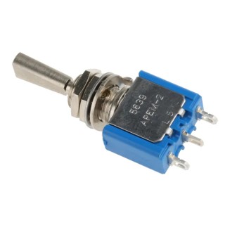 APEM Toggle Switch Panel Mount On-Off-On SPDT Solder Terminal 4A 30V DC 250V AC 5639A9