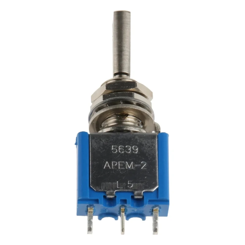 APEM Toggle Switch Panel Mount On-Off-On SPDT Solder Terminal 4A 30V DC 250V AC 5639A9