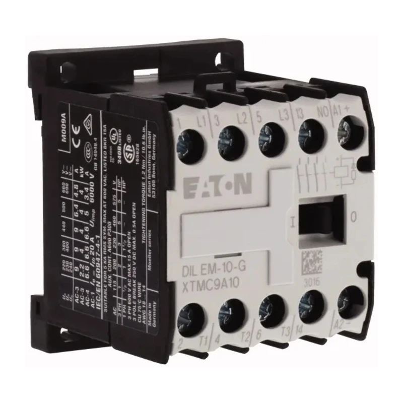 Eaton DILEM-10 Contactor 110V AC Coil, 3-Pole, 9A, 4kW, 400V AC, Screw Mount, 051783 DILEM-10(110V50HZ,120V60HZ)