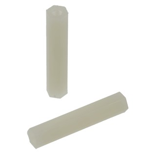 RS PRO Polyamide 66 Standoff, M3 Female/Female, Hex Shape, 30mm Body, 5.5mm Hex Size, 325-671
