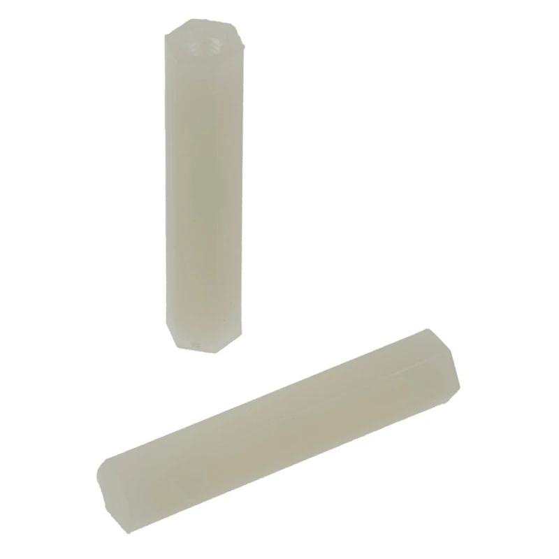 RS PRO Polyamide 66 Standoff, M3 Female/Female, Hex Shape, 30mm Body, 5.5mm Hex Size, 325-671