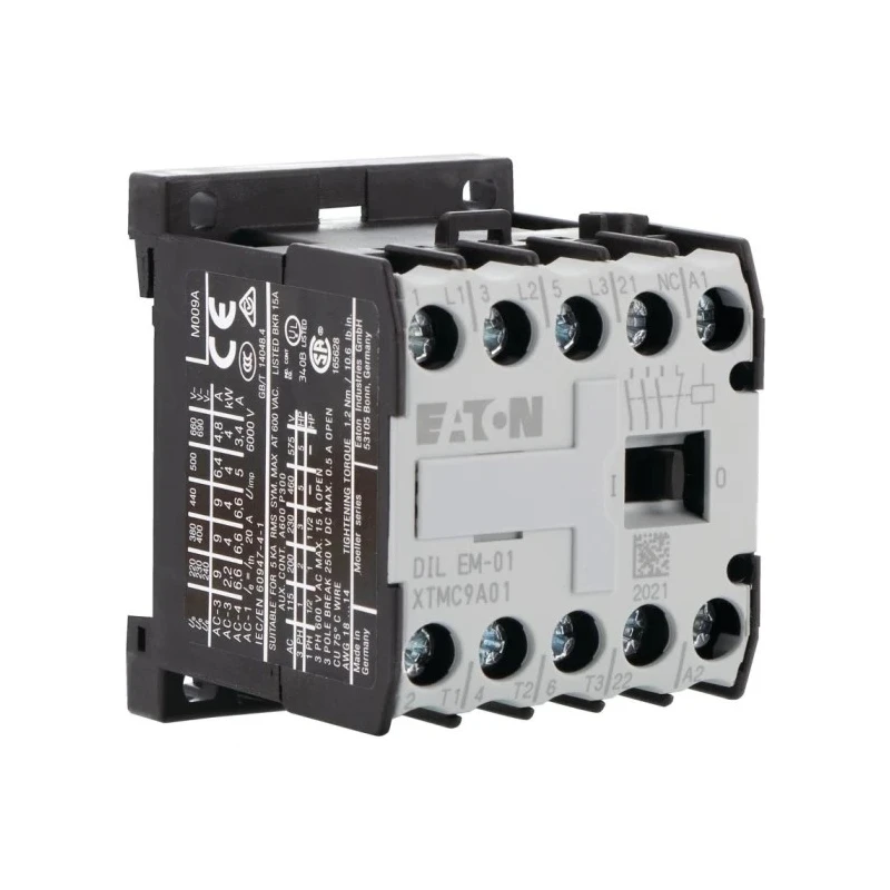 Eaton DILEM Contactor 230V AC Coil, 3-Pole, 9A, 4kW, Screw Mount, Motor Control, 051795 DILEM-01(230V50HZ,240V60HZ)