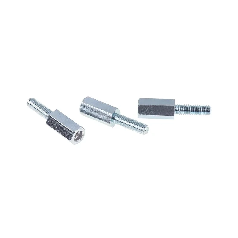 RS PRO Standoff, Steel, M6 Thread, 20 mm Body, 20 mm Stud, Zinc Plated, Male/Female 603-536