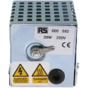 RS PRO Enclosure Heater 230V AC 20W IP20 Surface Temp 45°C Sheet Steel 65mm x 67mm 605-582