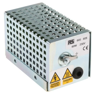 RS PRO Enclosure Heater 230V AC 60W Output Surface Mount 93°C 121mm x 67mm 605-605