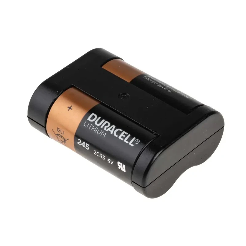 Duracell Lithium Manganese Dioxide Battery 6V, 1550mAh, 2CR5 Ultra 245 Size, 16mm Diameter, 5000394245105