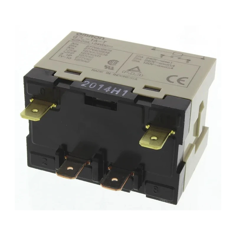 Omron Panel Power Relay 24V DC Coil, 30A Switching Current, SPST, Quick Connect, G7L-1A-T DC24