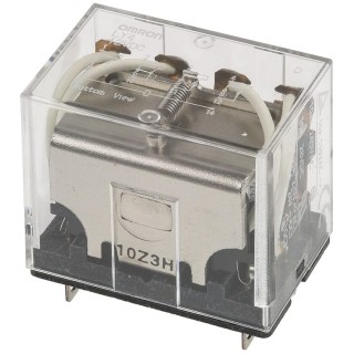Omron Power Relay 12V DC Coil, 10A Switching 4PDT Plug-In Terminal LY4 12VDC