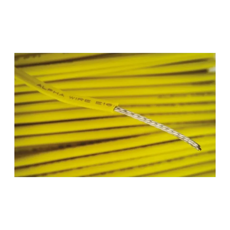 Alpha Wire 3053 Series Yellow Hook Up Wire 3053 YL005, 20 AWG, 10 x 0.25 mm Strands, 30 m, PVC, 300V
