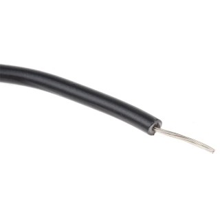 Alpha Wire Black Hook Up Wire 24 AWG, 600V, 7 x 0.20 mm Copper Strands, 30 m Reel 3070 BK005