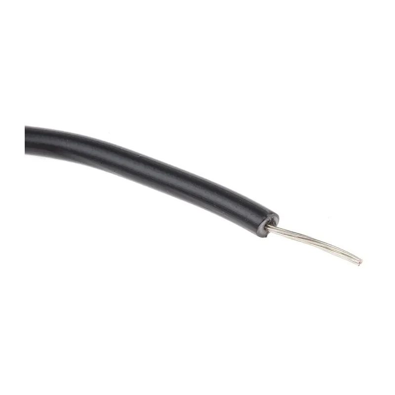 Alpha Wire Black Hook Up Wire 24 AWG, 600V, 7 x 0.20 mm Copper Strands, 30 m Reel 3070 BK005