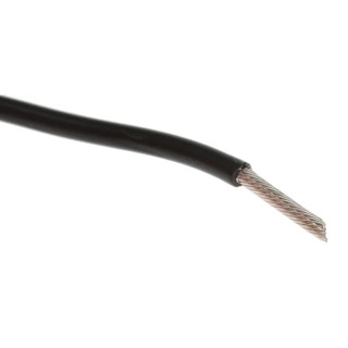 Alpha Wire Premium Series Flame Retardant Hook Up Wire, 16 AWG, 26 x 0.25 mm Strands, 30 m Reel, Black, 300V 3057 BK005