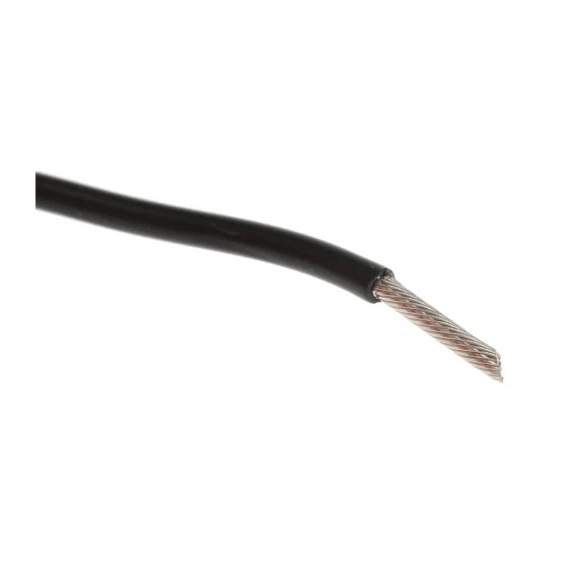 Alpha Wire Premium Series Flame Retardant Hook Up Wire, 16 AWG, 26 x 0.25 mm Strands, 30 m Reel, Black, 300V 3057 BK005