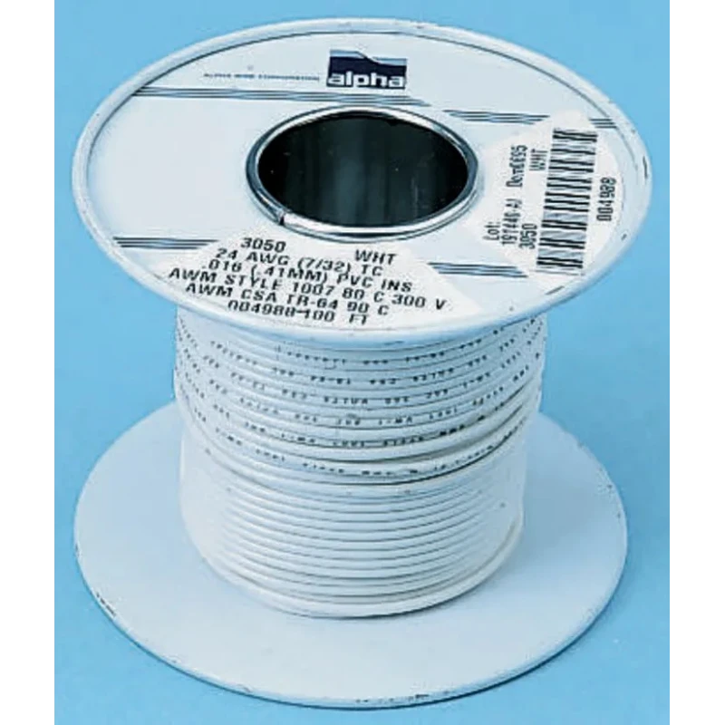 Alpha Wire 3070 Series Orange Hook Up Wire 24 AWG, 7 x 0.20 mm Strands, 30 m, Copper, Flame Retardant, 600V 3070 OR005