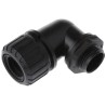 Adaptaflex Conduit Fitting, 21 mm Nominal Size, M20 Thread, Black, Polyamide 66, IP69K, IP67, IP66, IP68 ASF21/M20/90