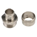 Adaptaflex Nickel Plated Brass Conduit Fitting 9.5 mm, M20 Thread, IP54, Silver 7TCA296020R0102 SP16/M20/A