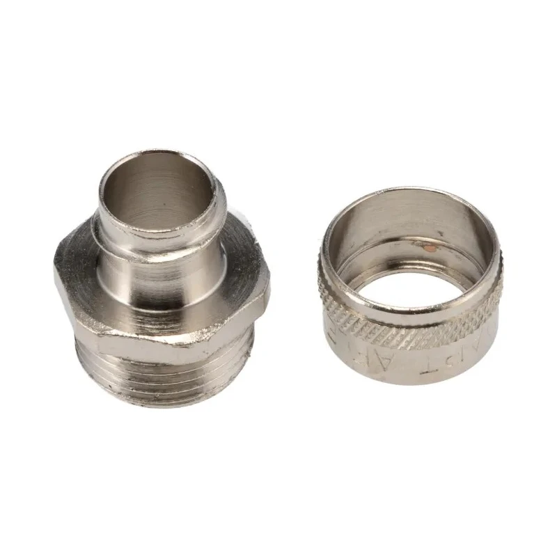 Adaptaflex Nickel Plated Brass Conduit Fitting 9.5 mm, M20 Thread, IP54, Silver 7TCA296020R0102 SP16/M20/A