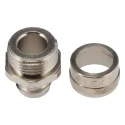 Adaptaflex Nickel Plated Brass Conduit Fitting 9.5 mm, M20 Thread, IP54, Silver 7TCA296020R0102 SP16/M20/A