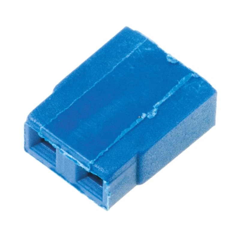 HARWIN M20 Jumper Cap Straight Female Blue Open Top, 2 Way, 1 Row, 2.54 mm Pitch, 3A, Polybutylene Terephthalate M7571-05