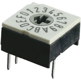 Hartmann Rotary Coded DIP Switch Through Hole, Cross-head Rotary Encoder, Flux Sealed, Gold Contacts, 150mA 24VDC P60A701