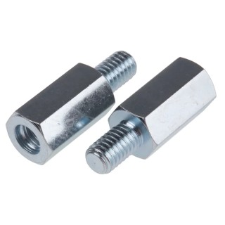 RS PRO Standoff M6, 18 mm Body, 10 mm Stud, Steel Zinc Plated 603-520