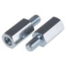 RS PRO Standoff M6, 18 mm Body, 10 mm Stud, Steel Zinc Plated 603-520