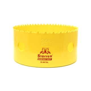 Starrett HSS Bi-Metal Hole Saw, 92 mm Diameter, 38 mm Cut Depth, FCH0358-G