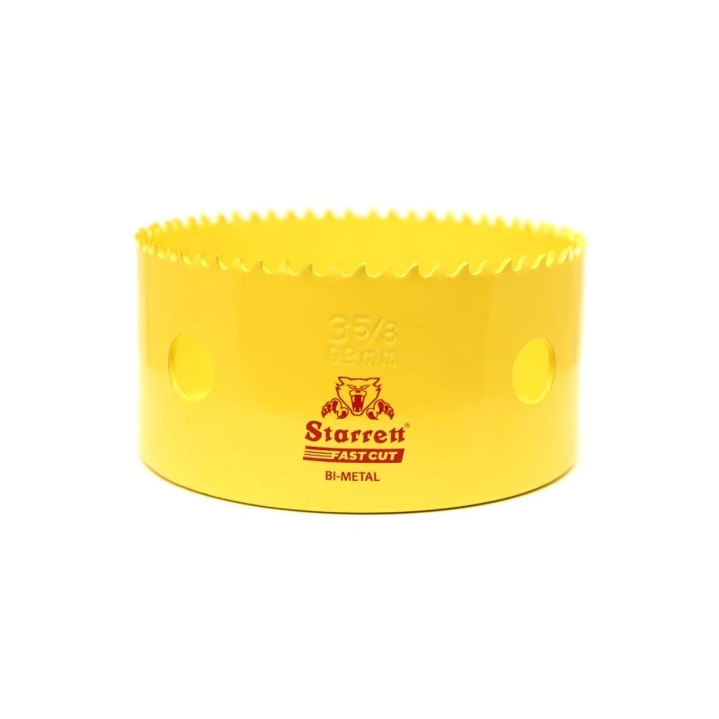 Starrett HSS Bi-Metal Hole Saw, 92 mm Diameter, 38 mm Cut Depth, FCH0358-G