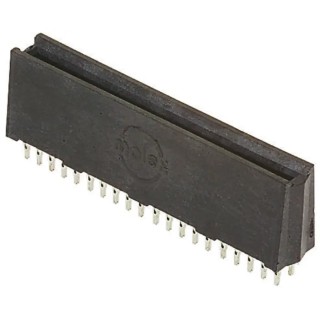 Molex Straight Edge Connector, Through Hole, 4 Contacts, 2.5 mm Pitch, 2 Row, Press-in 45714-0001