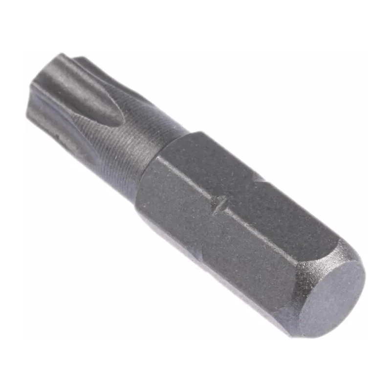 RS PRO Screwdriver Bit T30 Hex Drive 6.35 mm Chrome Vanadium Steel 25 mm Length 1 Piece 619-755