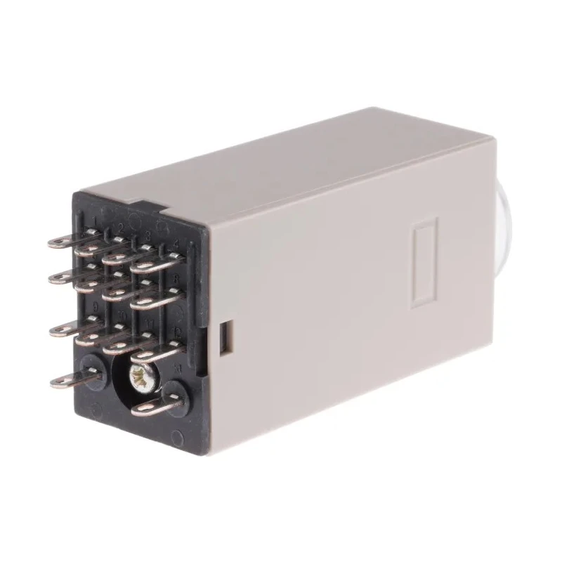 Omron DIN Rail Timer Relay 4-Contact 24V AC, 125V DC, 0.1–3 min ON Delay, 4PDT H3Y-4 AC24 3M