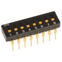 Omron Slide Rotary Coded DIP Switch Through Hole A6D-8100, Low Profile, Slide Actuator, Gold-Plated Contacts