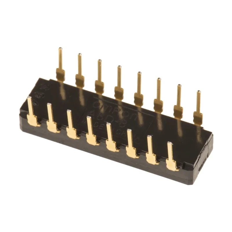 Omron Slide Rotary Coded DIP Switch Through Hole A6D-8100, Low Profile, Slide Actuator, Gold-Plated Contacts