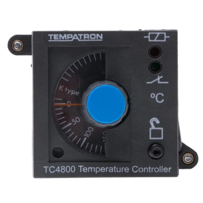 Tempatron Panel On-Off Temperature Controller 1 Relay Output, 24V AC, Panel Mount, LED Display TC4830-02-110/230VAC