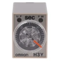 Omron DIN Rail Timer Relay, 4-Contact, ON Delay, 2–60 s, 100–120V AC, 125V DC, 5A, 4PDT, IP40, H3Y-4 100-120VAC 60S