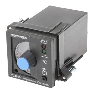 Tempatron DIN Rail On-Off Temperature Controller 1 Output Relay PD Control 230V AC, LED Display, K-Type Thermocouple TC4800