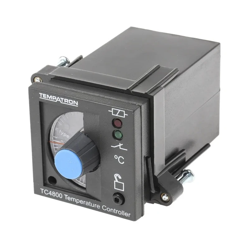 Tempatron DIN Rail On-Off Temperature Controller 1 Output Relay PD Control 230V AC, LED Display, K-Type Thermocouple TC4800