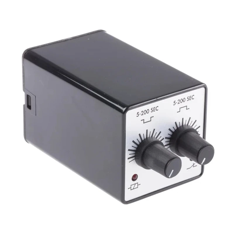 Tempatron 2B Series Timer Relay DPDT 2BDC200SLP200SLP240VAC, 2 Contacts, 240V AC, 5–200s, IP40, 10A, 8-Pin