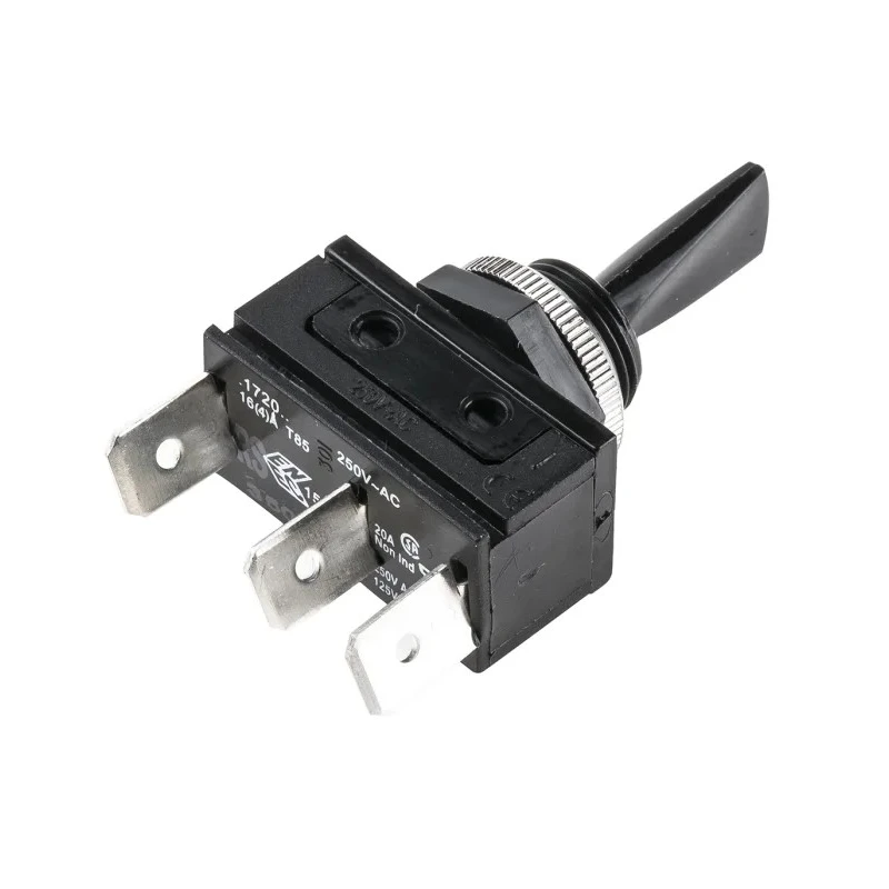 Arcolectric (Bulgin) Ltd Toggle Switch Panel Mount SPDT On-Off-On Tab Terminal 250V AC C1720HOAAG