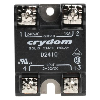 Crydom D2 Series Solid State Relay, 10A, Panel Mount, 280Vrms Load, 32V DC Control, IP20, D2410
