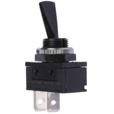Arcolectric (Bulgin) Ltd Toggle Switch Panel Mount SPST On-Off 16A 250V AC Tab Terminal IP40 Polycarbonate C1700HOAAG