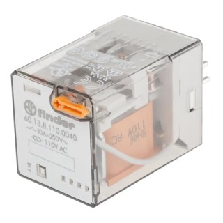 Finder Power Relay 110V AC Coil 10A 3PDT PCB Pin Silver Alloy Contacts 60.13.8.110.0040