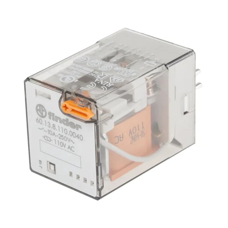 Finder Power Relay 110V AC Coil 10A 3PDT PCB Pin Silver Alloy Contacts 60.13.8.110.0040