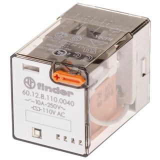 Finder Power Relay 110V AC Coil 10A DPDT PCB Pin 400V AC 60.12.8.110.0040