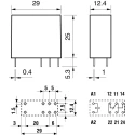 Finder PCB Power Relay 24V DC Coil, 16A Switching Current, SPDT, Through Hole, Silver Alloy Contacts 40.61.7.024.0000