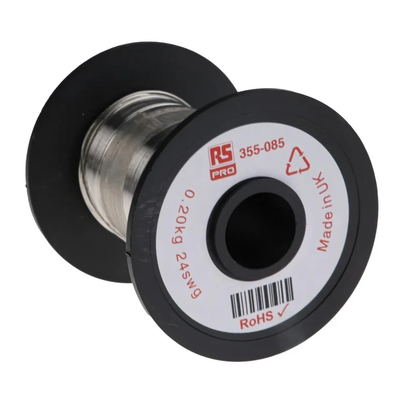 RS PRO Tin Copper Wire 0.56 mm OD, Single Strand, 91.3 m Reel, Corrosion Resistant 355-085