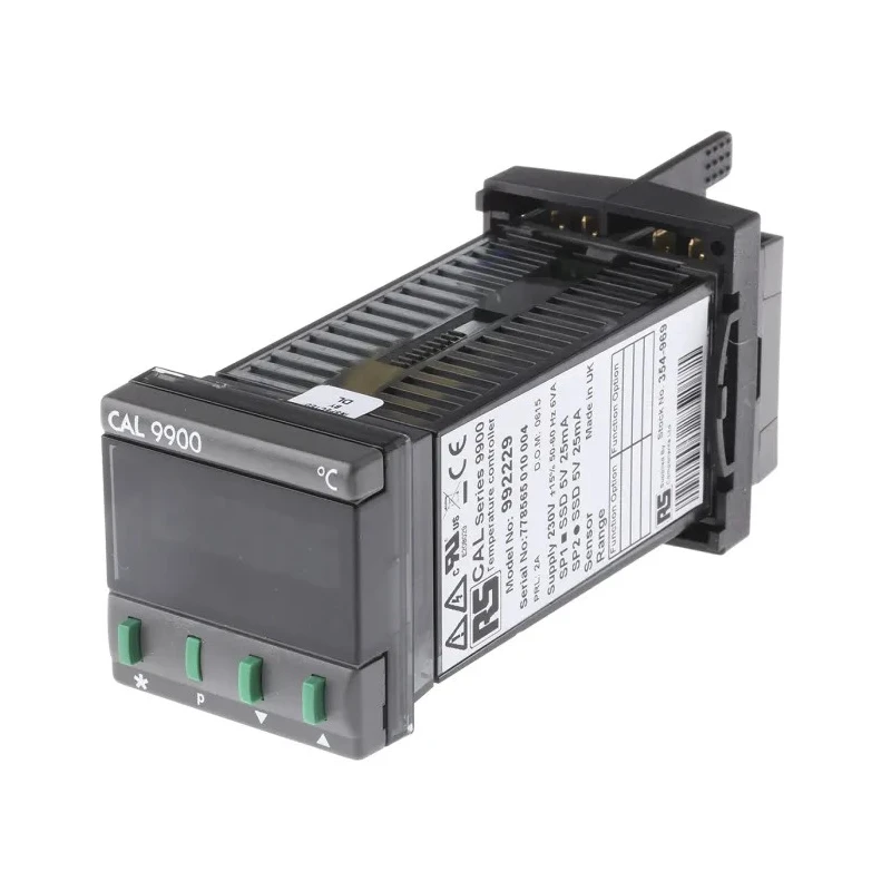 CAL PID Temperature Controller, 2 SSD Outputs, LED, 230V AC, 5A, Panel Mount 1/16 DIN 48x48mm 992.22C