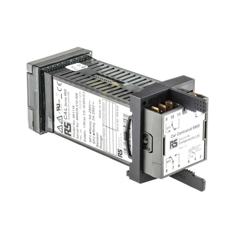 CAL PID Temperature Controller, 2 Output Relay, 115V AC, 5A, LED Display, IP54, 48x48mm, 991.11C